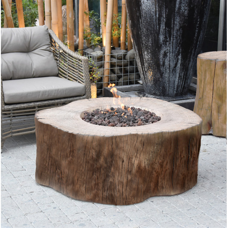 Elementi Manchester 17'' H x 41'' W Concrete Outdoor Fire Pit Table